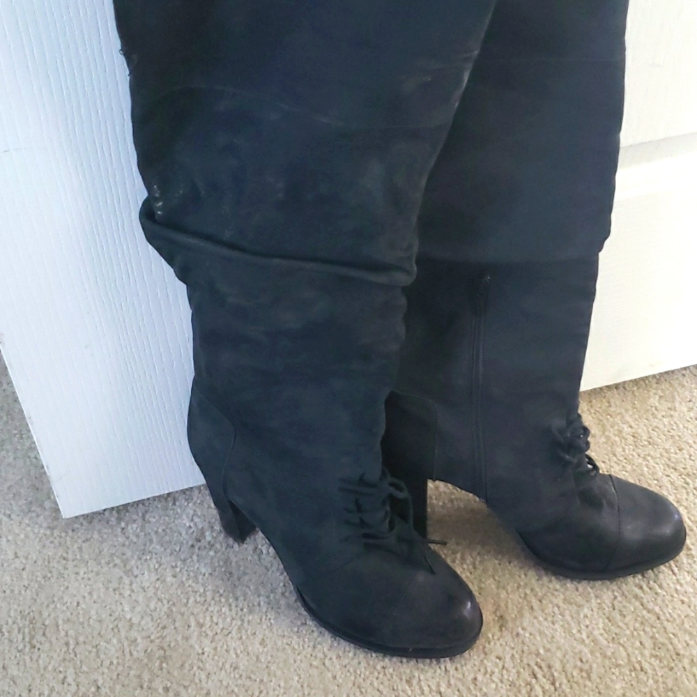 Knee high slouch boots